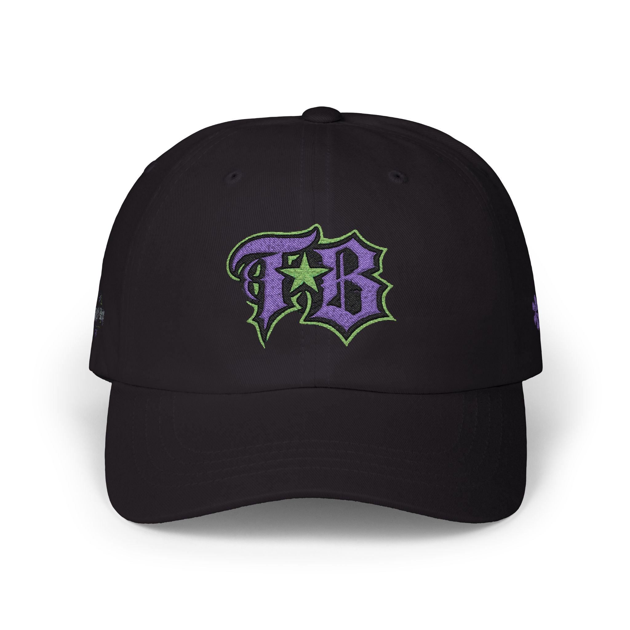 TiltedBrim TB Neon Gothic Dad Hat – Premium Embroidered Streetwear Cap